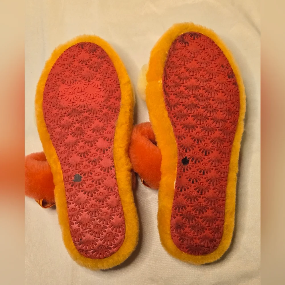 UGG Girl's Oh Yeah Slingback Slipper 1115752K Youth Size 6 Orange Yellow